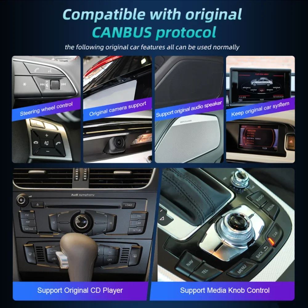 Linux 10.25'' 1920*720 Wireless Carplay Android Auto Touch Screen For Audi A3 8V 2013-2020 Stereo Radio Player Navigation WIFI - Image 4
