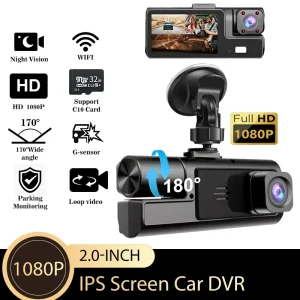 Car Driving Recorder WiFi 1080P 3 Channel Night Vision Camera DVR Video Recorder Video Register Mini Driving Recorder Camera