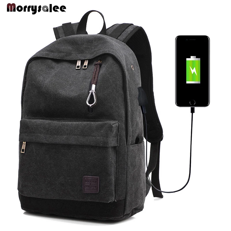 Men Canvas Backpack Male Laptop College Student School Bags for Teenager Backpack 2024 Large capacity Men's Bags - Image 5